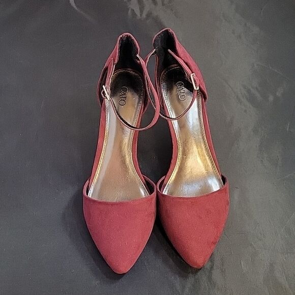 BRAND NEW CATO LOW HEEL ADJUSTABLE BUCKLE ANKLE STRAP POINTED TOE D'ORSAY SHOE - Picture 4 of 14